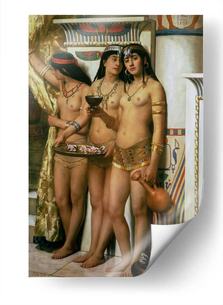 Las doncellas del faraón - John Collier | Cuadro decorativo de Canvas Lab