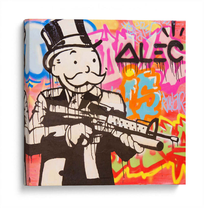 Assault Rifle - Alec Monopoly | Cuadro decorativo de Canvas Lab