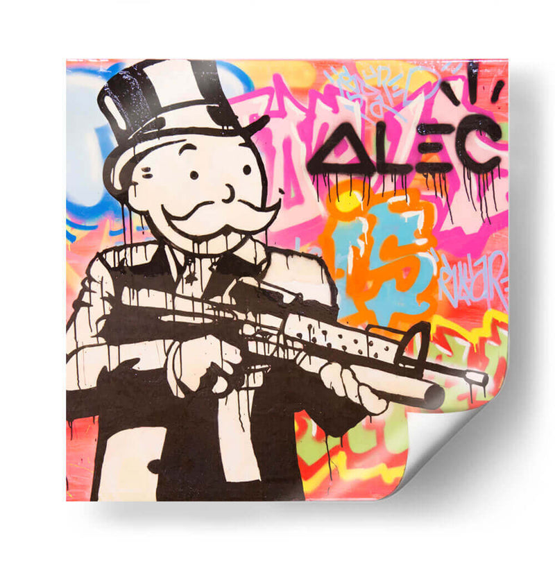 Assault Rifle - Alec Monopoly | Cuadro decorativo de Canvas Lab