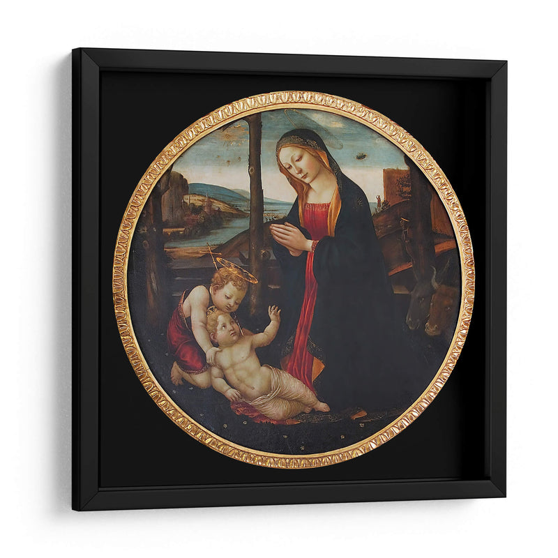 Virgen María con el Niño Dios y San Juanito - Domenico Ghirlandaio | Cuadro decorativo de Canvas Lab