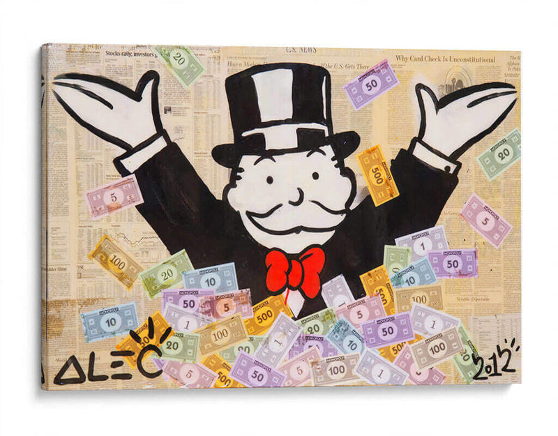 Make It Rain - Alec Monopoly | Cuadro decorativo de Canvas Lab