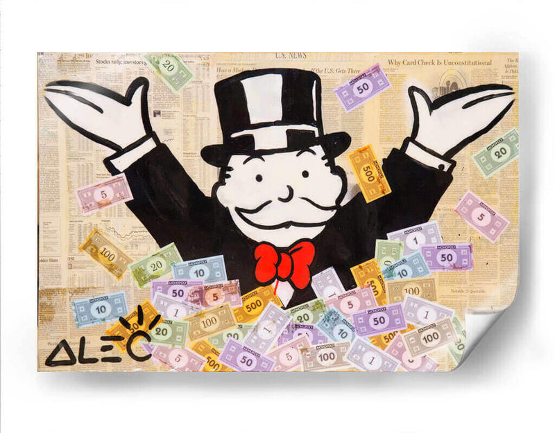 Make It Rain - Alec Monopoly | Cuadro decorativo de Canvas Lab