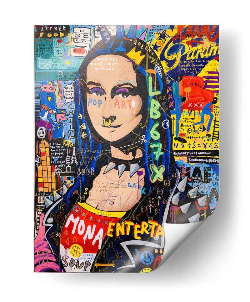 Mona Lisa Pop - Alec Monopoly | Cuadro decorativo de Canvas Lab