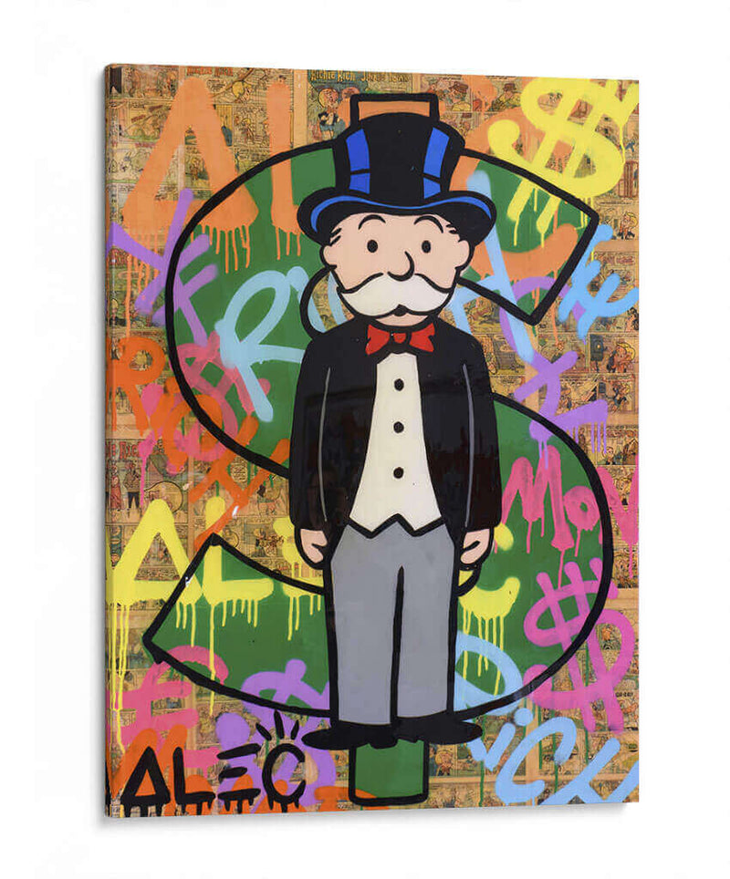 Monopoly dollar sign - Alec Monopoly | Cuadro decorativo de Canvas Lab