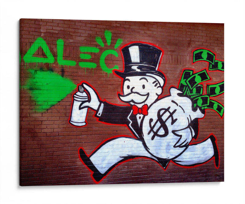 Spray the Green - Alec Monopoly | Cuadro decorativo de Canvas Lab