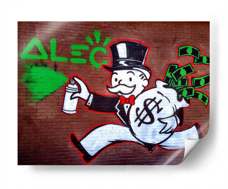 Spray the Green - Alec Monopoly | Cuadro decorativo de Canvas Lab