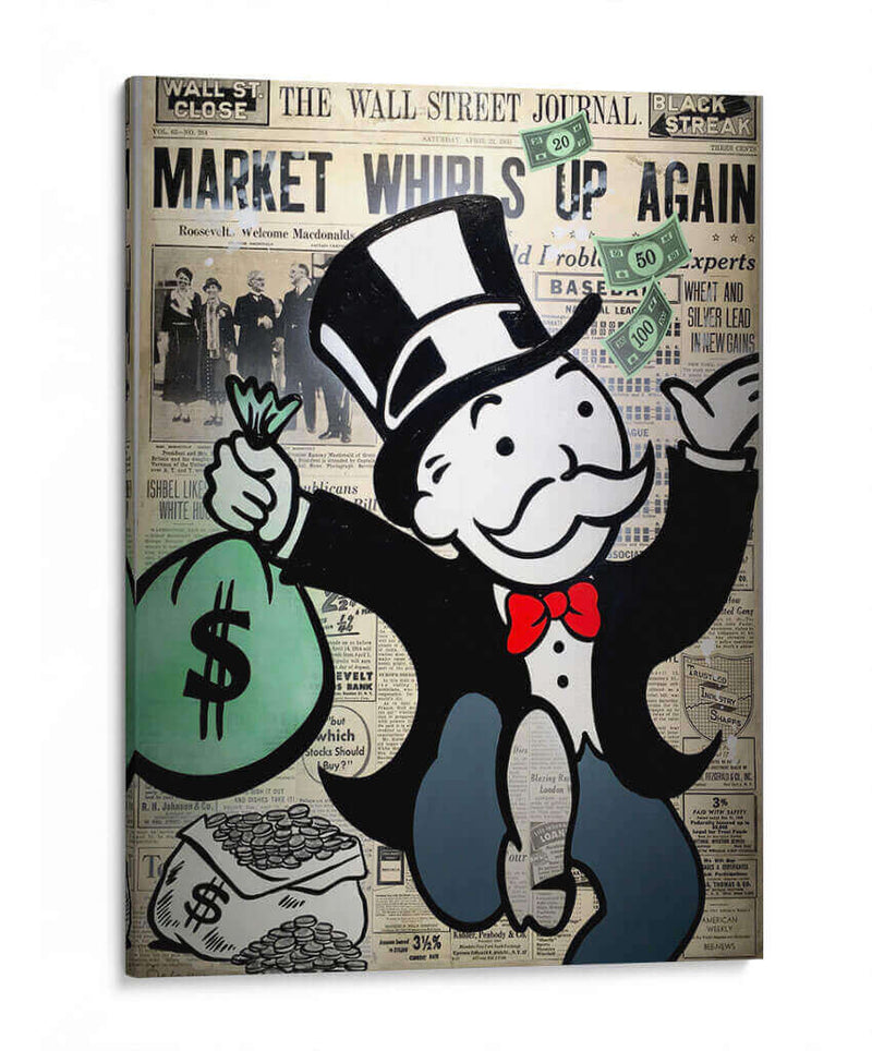 Take the Money and Run - Alec Monopoly | Cuadro decorativo de Canvas Lab