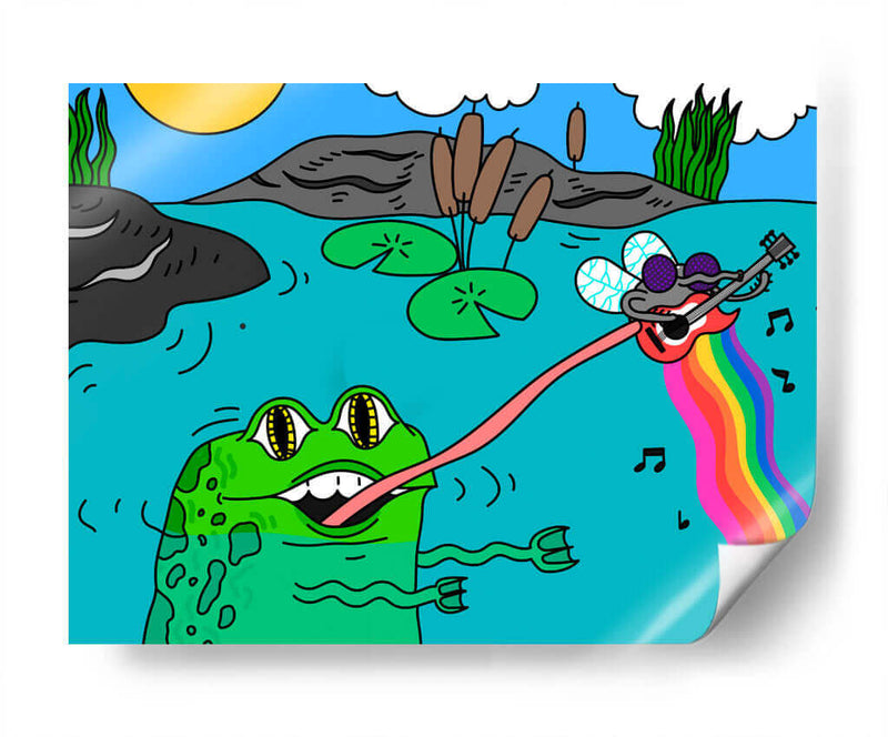 Musical Pond - Marcela Illustrates | Cuadro decorativo de Canvas Lab