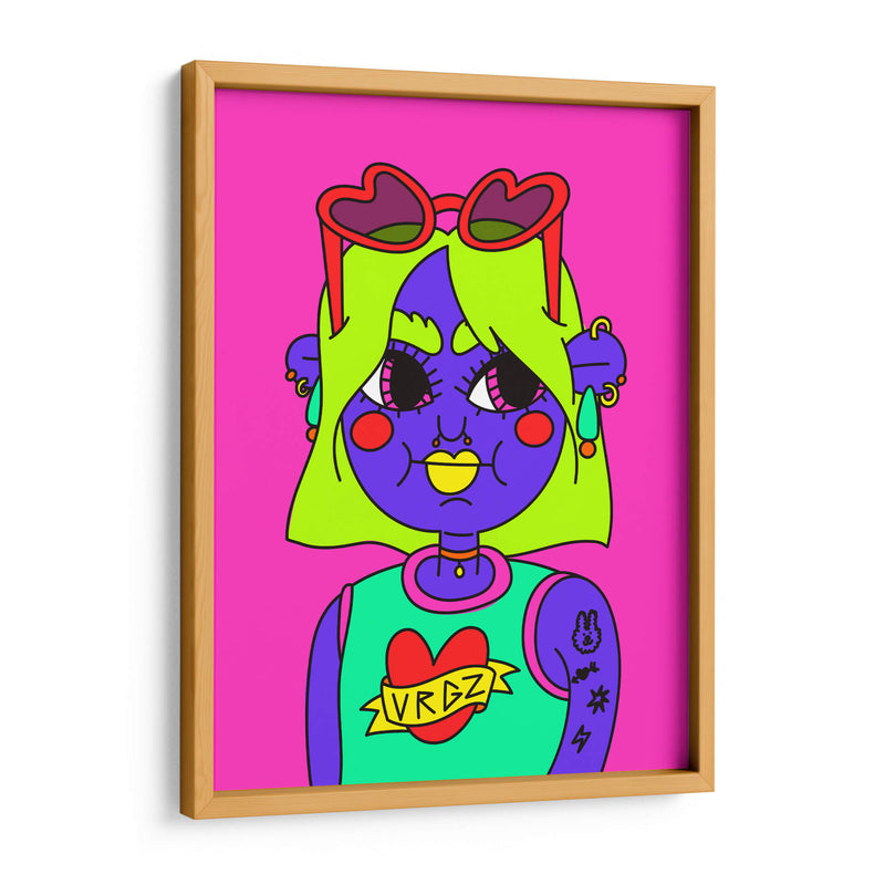 Neon girl - Marcela Illustrates | Cuadro decorativo de Canvas Lab
