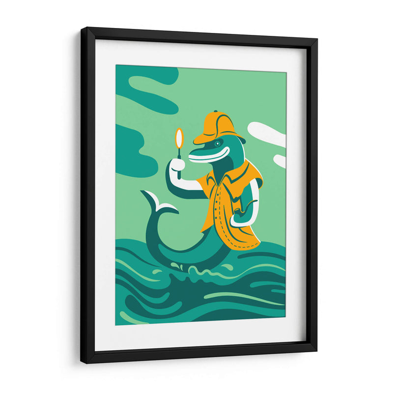 El delfín detective - Najesi | Cuadro decorativo de Canvas Lab