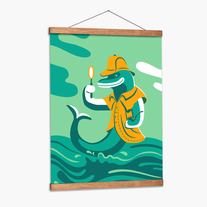 El delfín detective - Najesi | Cuadro decorativo de Canvas Lab