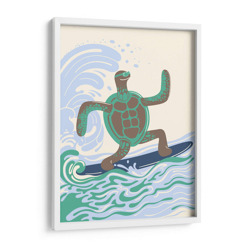 La tortuga surfista - Najesi | Cuadro decorativo de Canvas Lab