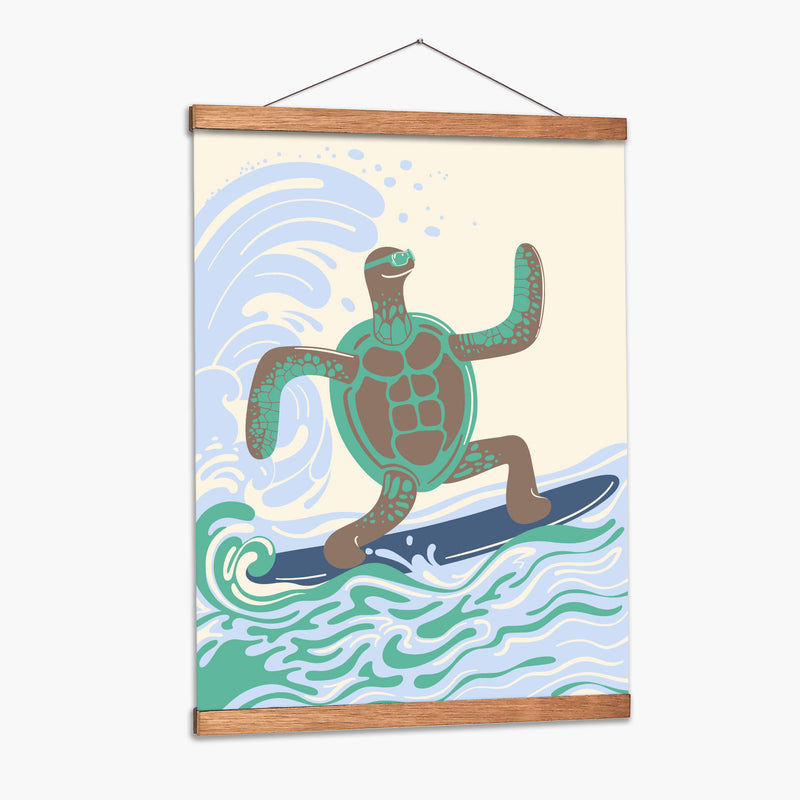 La tortuga surfista - Najesi | Cuadro decorativo de Canvas Lab