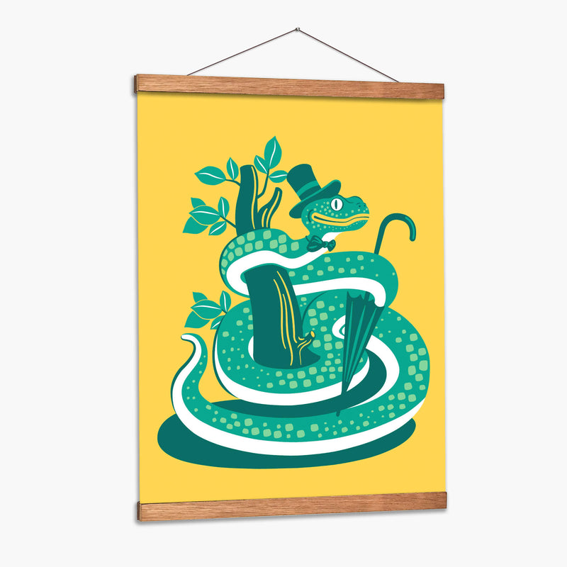La verde serpiente de gala - Najesi | Cuadro decorativo de Canvas Lab