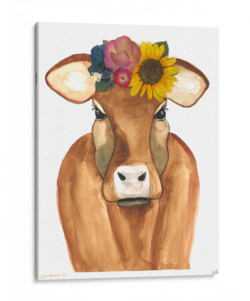 Brown Cow - Designs by Andrea | Cuadro decorativo de Canvas Lab
