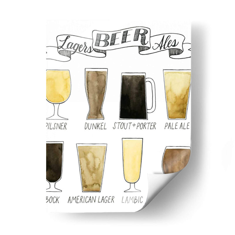 Información De Cerveza Gráfica - Grace Popp | Cuadro decorativo de Canvas Lab