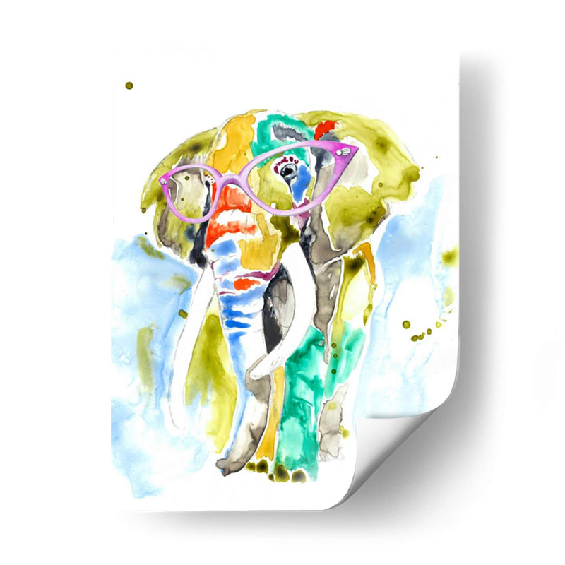 Smarty-Pants Elephant - Jennifer Goldberger | Cuadro decorativo de Canvas Lab