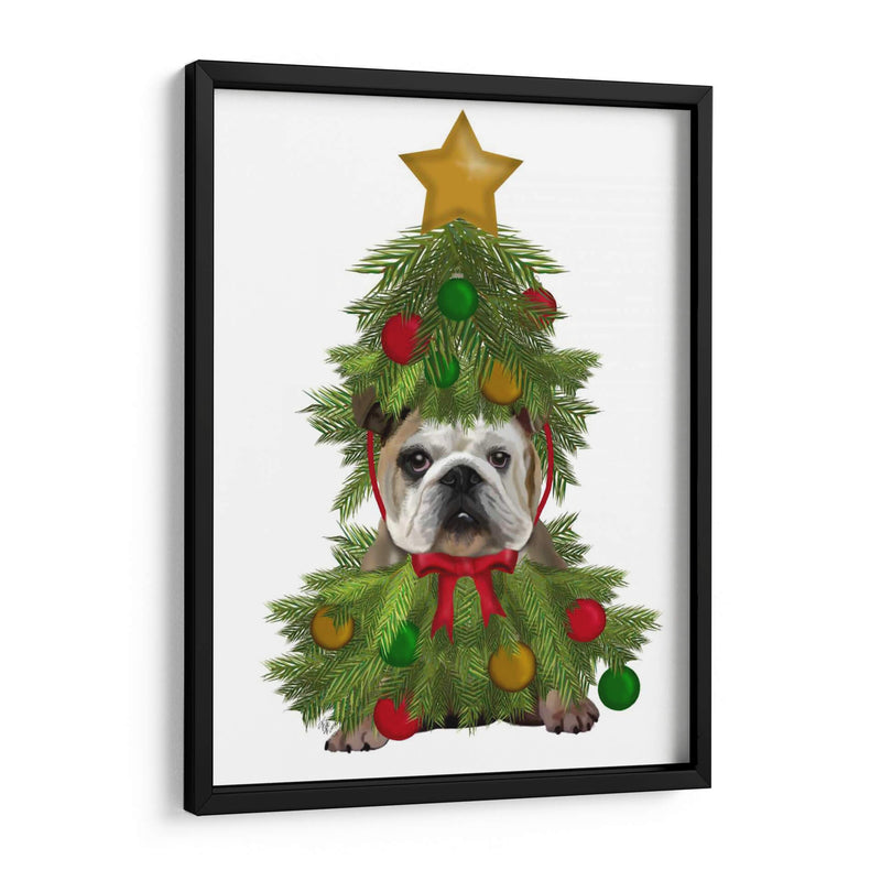 Bulldog Inglés, Traje De Árbol De Navidad - Fab Funky | Cuadro decorativo de Canvas Lab