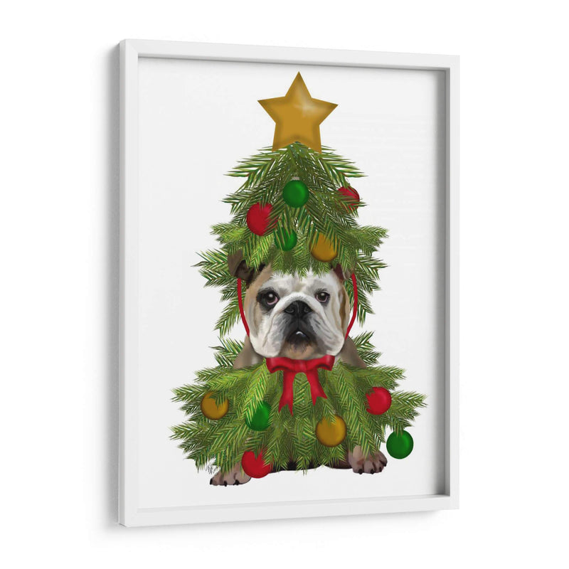 Bulldog Inglés, Traje De Árbol De Navidad - Fab Funky | Cuadro decorativo de Canvas Lab