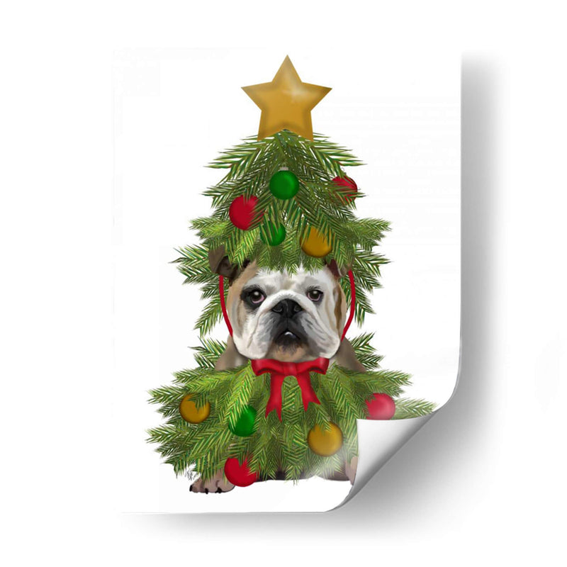 Bulldog Inglés, Traje De Árbol De Navidad - Fab Funky | Cuadro decorativo de Canvas Lab