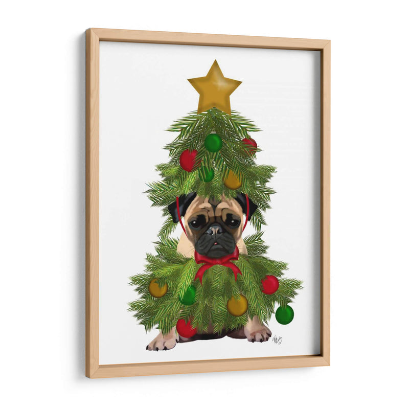 Pug, Traje De Árbol De Navidad - Fab Funky | Cuadro decorativo de Canvas Lab