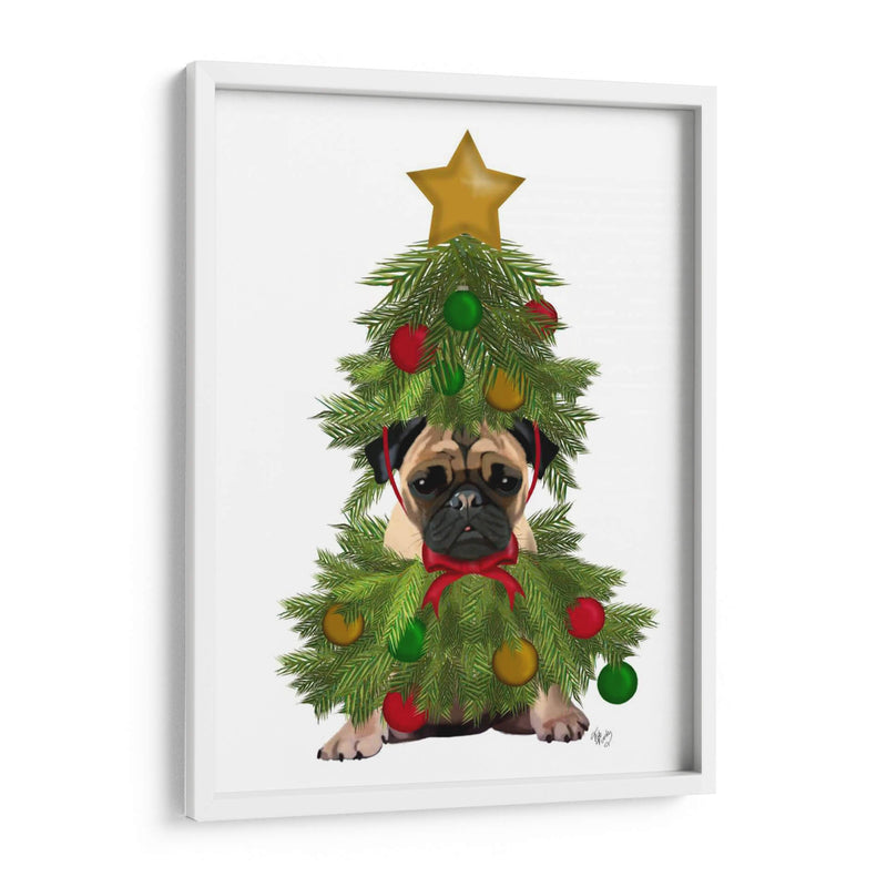 Pug, Traje De Árbol De Navidad - Fab Funky | Cuadro decorativo de Canvas Lab