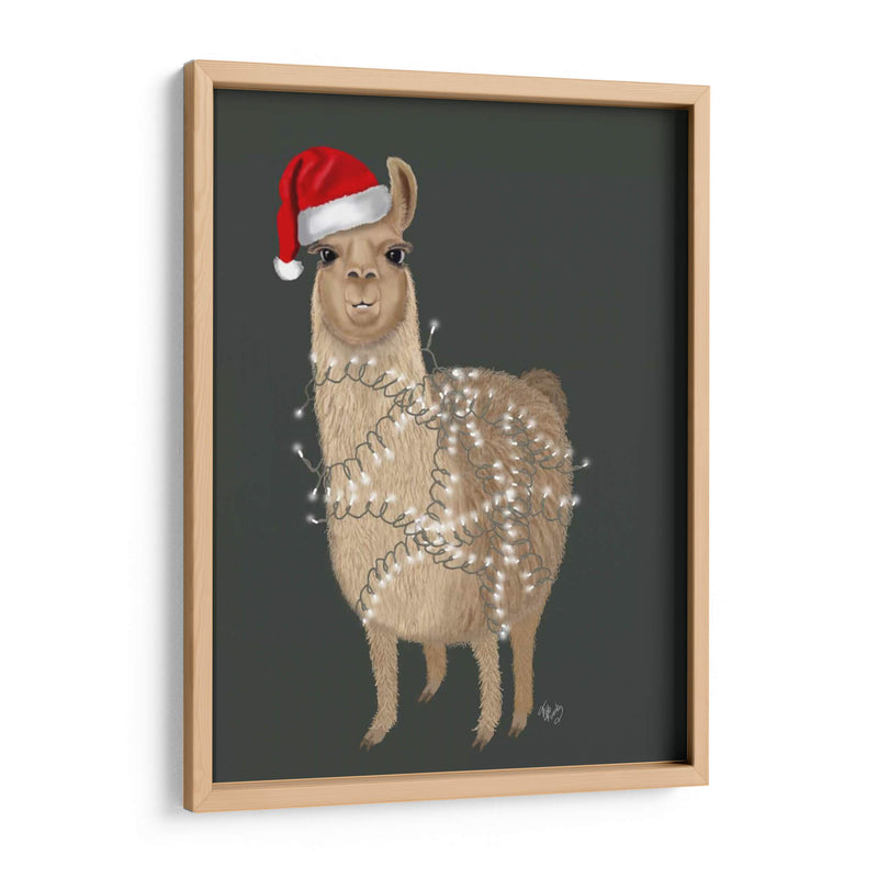 Llama, Luces De Navidad 1 - Fab Funky | Cuadro decorativo de Canvas Lab