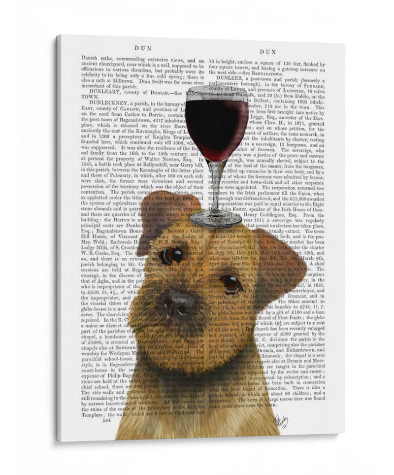 Perro Au Vin, Frontera Terrier - Fab Funky | Cuadro decorativo de Canvas Lab