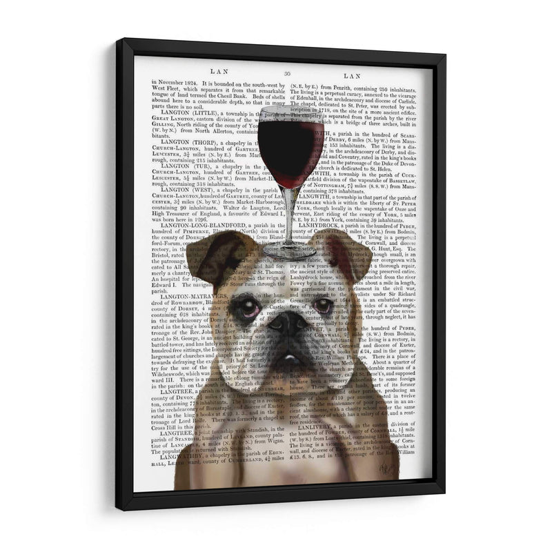 Perro Au Vin, Bulldog Inglés - Fab Funky | Cuadro decorativo de Canvas Lab