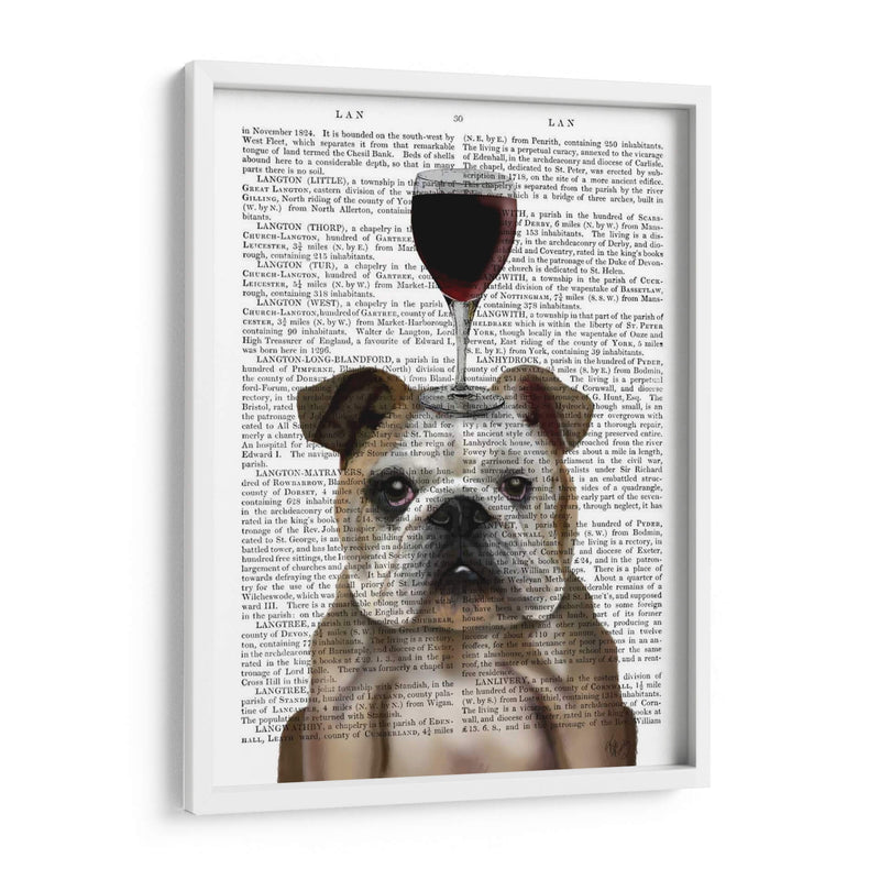Perro Au Vin, Bulldog Inglés - Fab Funky | Cuadro decorativo de Canvas Lab