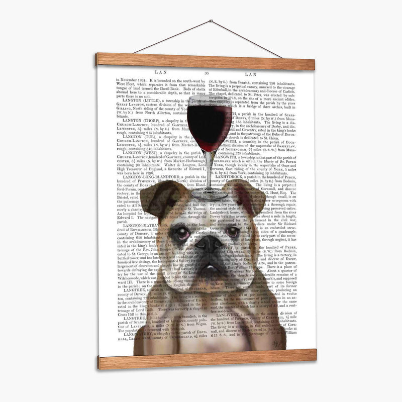 Perro Au Vin, Bulldog Inglés - Fab Funky | Cuadro decorativo de Canvas Lab