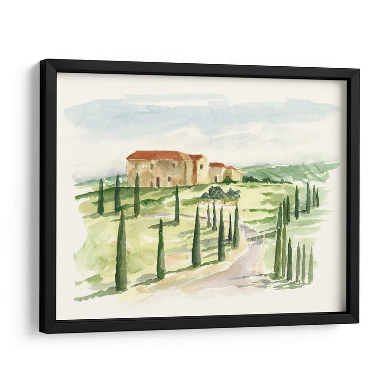 Acuarela Villa Toscana I - Ethan Harper | Cuadro decorativo de Canvas Lab