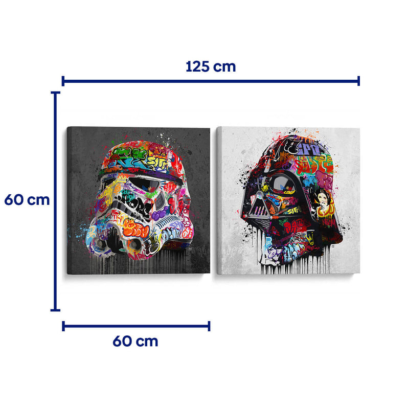 Vader Graffiti - Set de 2 - David Aste - Cuadro decorativo | Canvas Lab