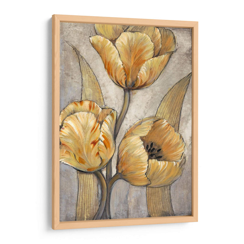 Tulipanes Ocres Y Grises I - Tim OToole | Cuadro decorativo de Canvas Lab