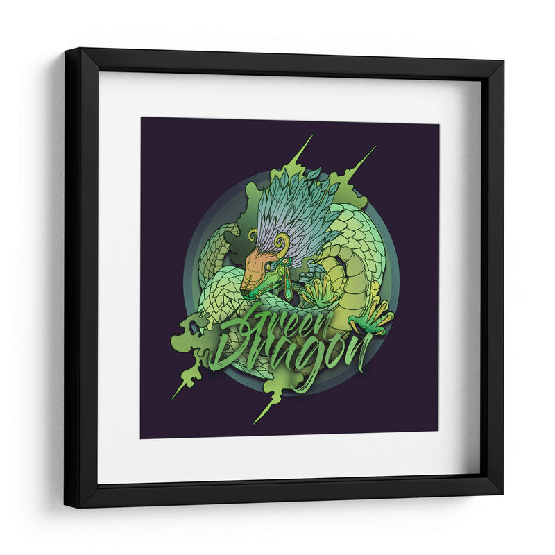 Green-Dragon - Yorckh | Cuadro decorativo de Canvas Lab