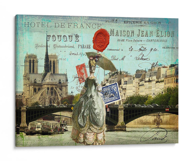 Tarjetas Postales De Paris Vi - Sandy Lloyd | Cuadro decorativo de Canvas Lab