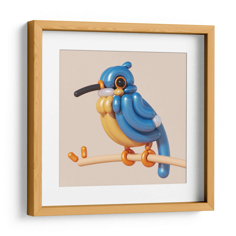 Pájaro azul de globo | Cuadro decorativo de Canvas Lab