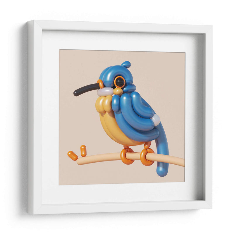 Pájaro azul de globo | Cuadro decorativo de Canvas Lab