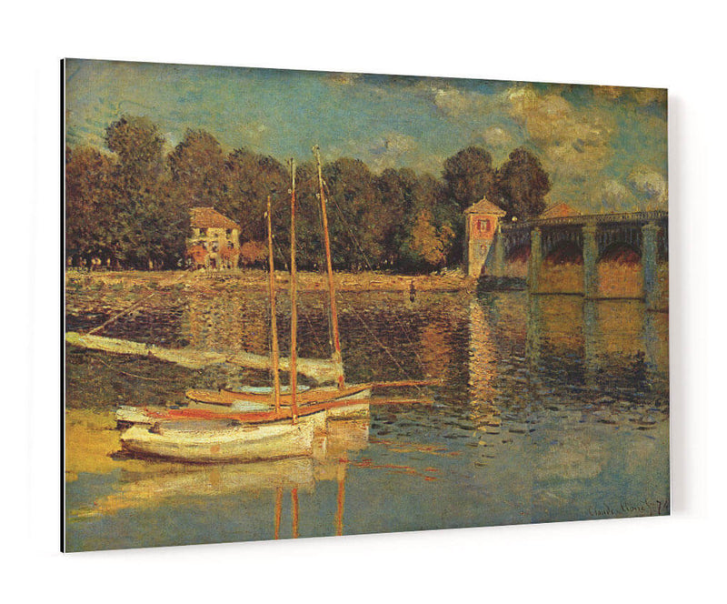 El puente ferroviario de Argenteuil - Claude Monet | Cuadro decorativo de Canvas Lab