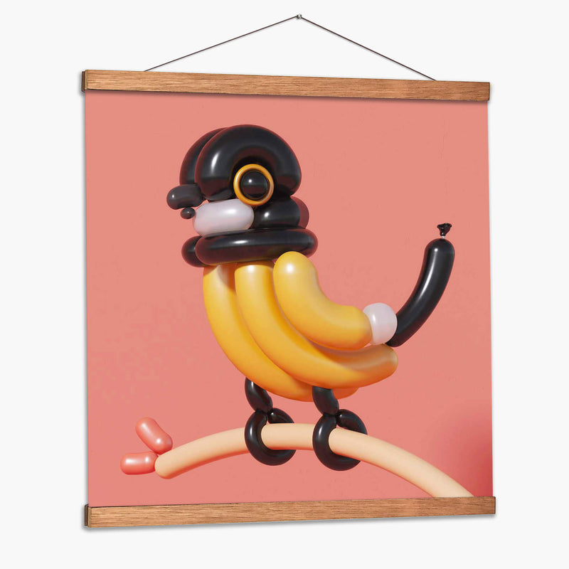 Pájaro amarillo de globo | Cuadro decorativo de Canvas Lab