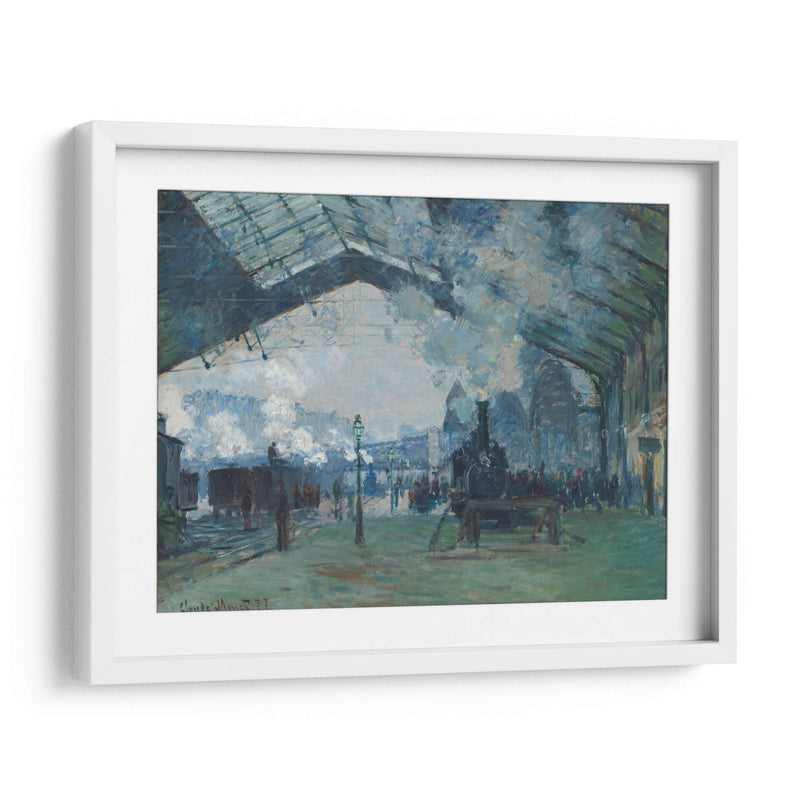 La estación Saint-Lazare, el tren de Normandía - Claude O. Monet | Cuadro decorativo de Canvas Lab