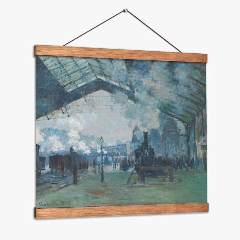 La estación Saint-Lazare, el tren de Normandía - Claude O. Monet | Cuadro decorativo de Canvas Lab