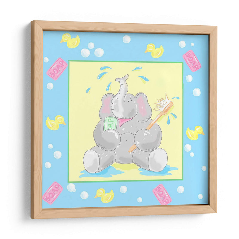 Baby Elephant Bath Ii - Jade Reynolds | Cuadro decorativo de Canvas Lab