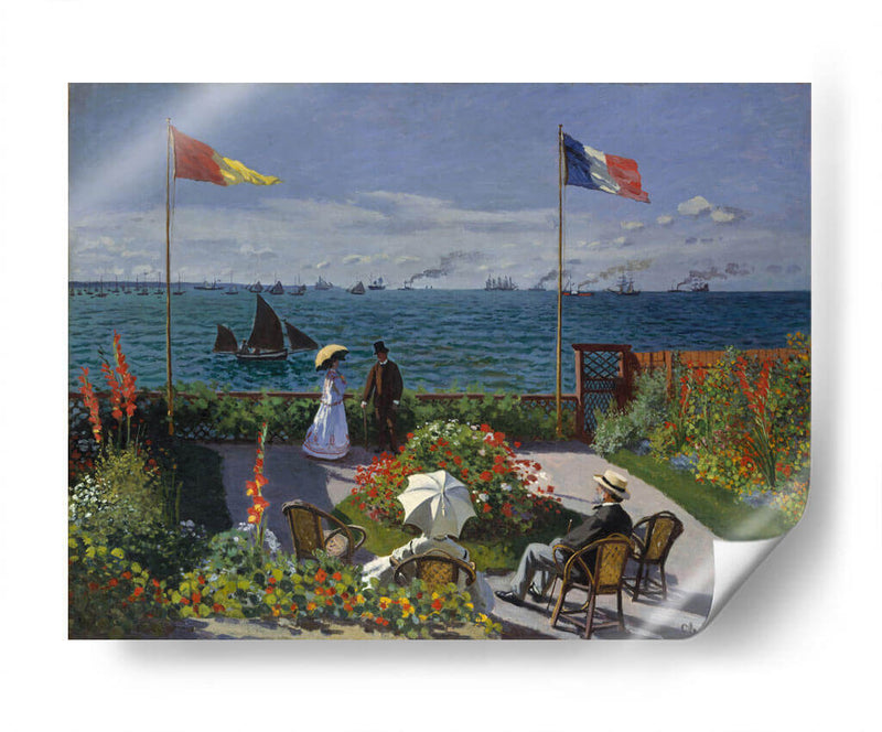 La terraza de Sainte-Adresse - Claude O. Monet | Cuadro decorativo de Canvas Lab