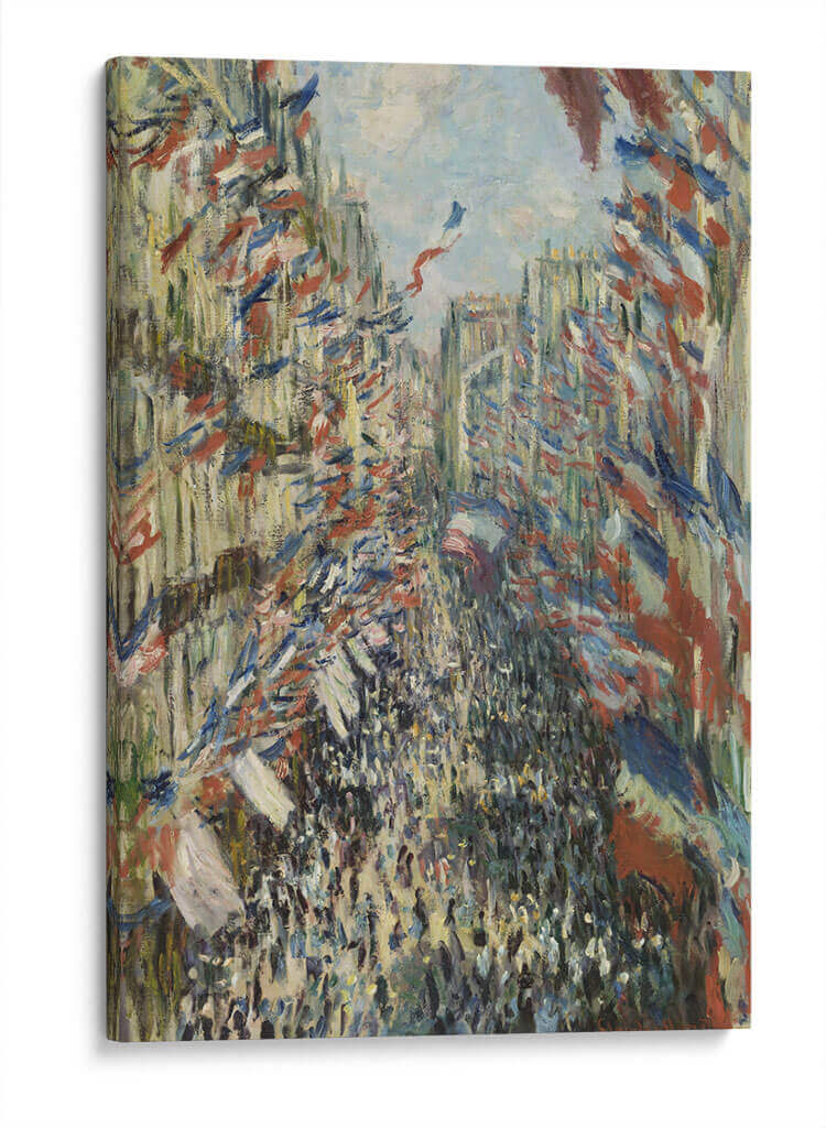 Rue Saint-Denis en la fiesta del 30 de junio de 1878 - Claude Monet | Cuadro decorativo de Canvas Lab