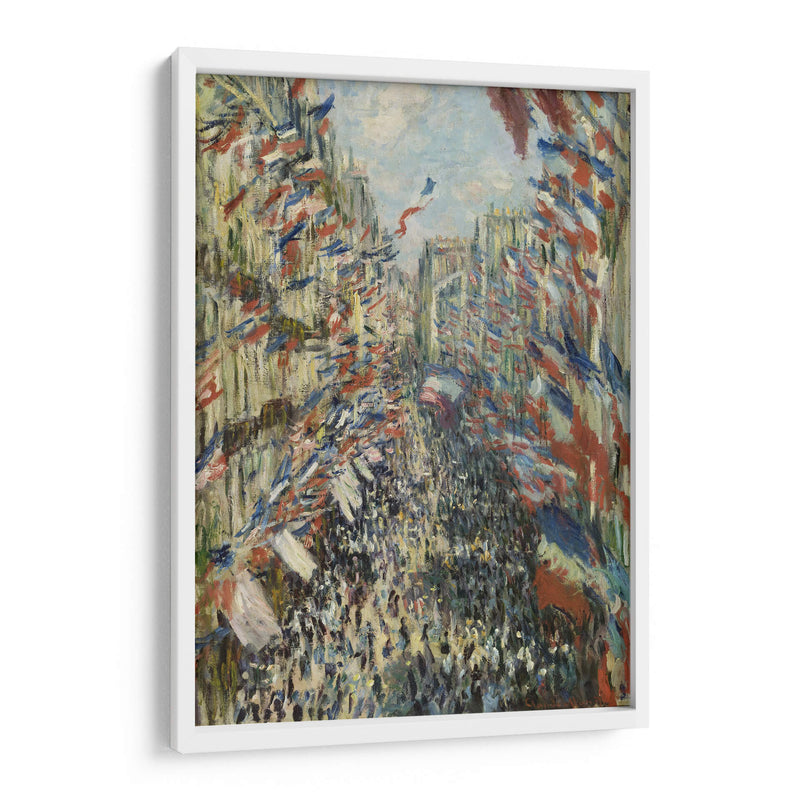 Rue Saint-Denis en la fiesta del 30 de junio de 1878 - Claude Monet | Cuadro decorativo de Canvas Lab