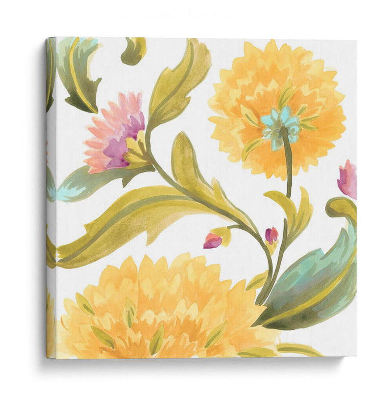Abbey Floral Tiles Iii - June Erica Vess | Cuadro decorativo de Canvas Lab