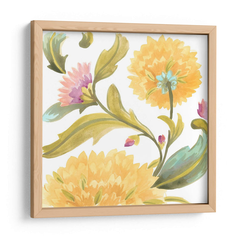 Abbey Floral Tiles Iii - June Erica Vess | Cuadro decorativo de Canvas Lab