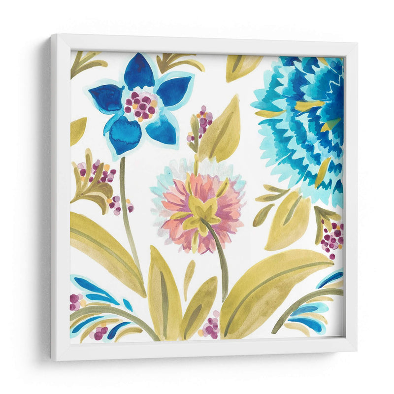 Abbey Floral Tiles Viii - June Erica Vess | Cuadro decorativo de Canvas Lab