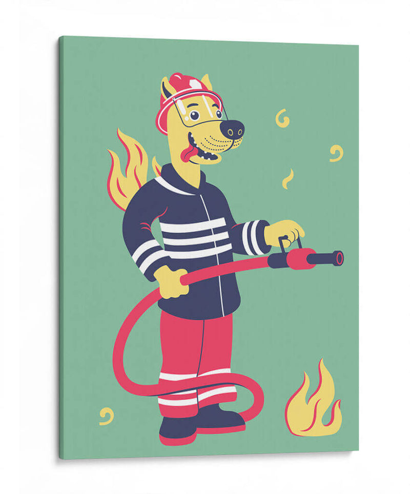 El xolo bombero - Najesi | Cuadro decorativo de Canvas Lab